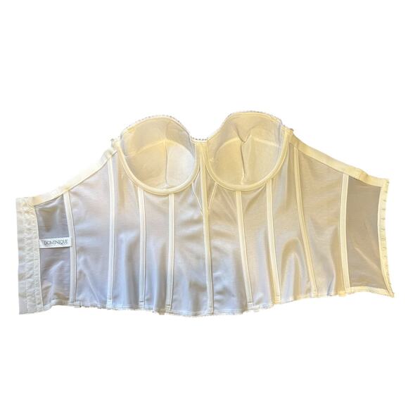 Dominique WHITE Juliette Strapless Longline Corset Size US 36D Barbed Underwire - Picture 7 of 10